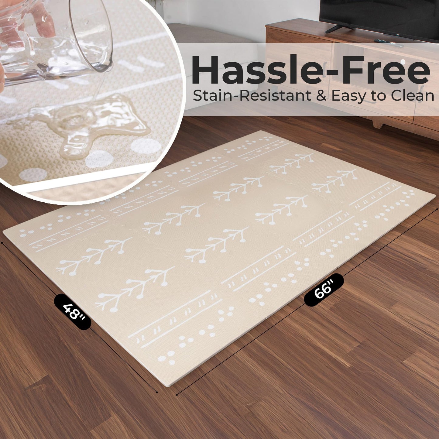 Non-Toxic Baby Play Mat - Soft EVA Foam Puzzle Mat with Interlocking Squares for Babies, Toddlers, and Kids - Ideal for Nursery, Gym, and Playroom