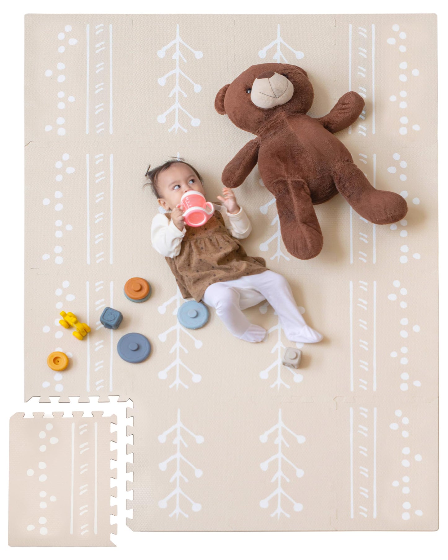 Non-Toxic Baby Play Mat - Soft EVA Foam Puzzle Mat with Interlocking Squares for Babies, Toddlers, and Kids - Ideal for Nursery, Gym, and Playroom