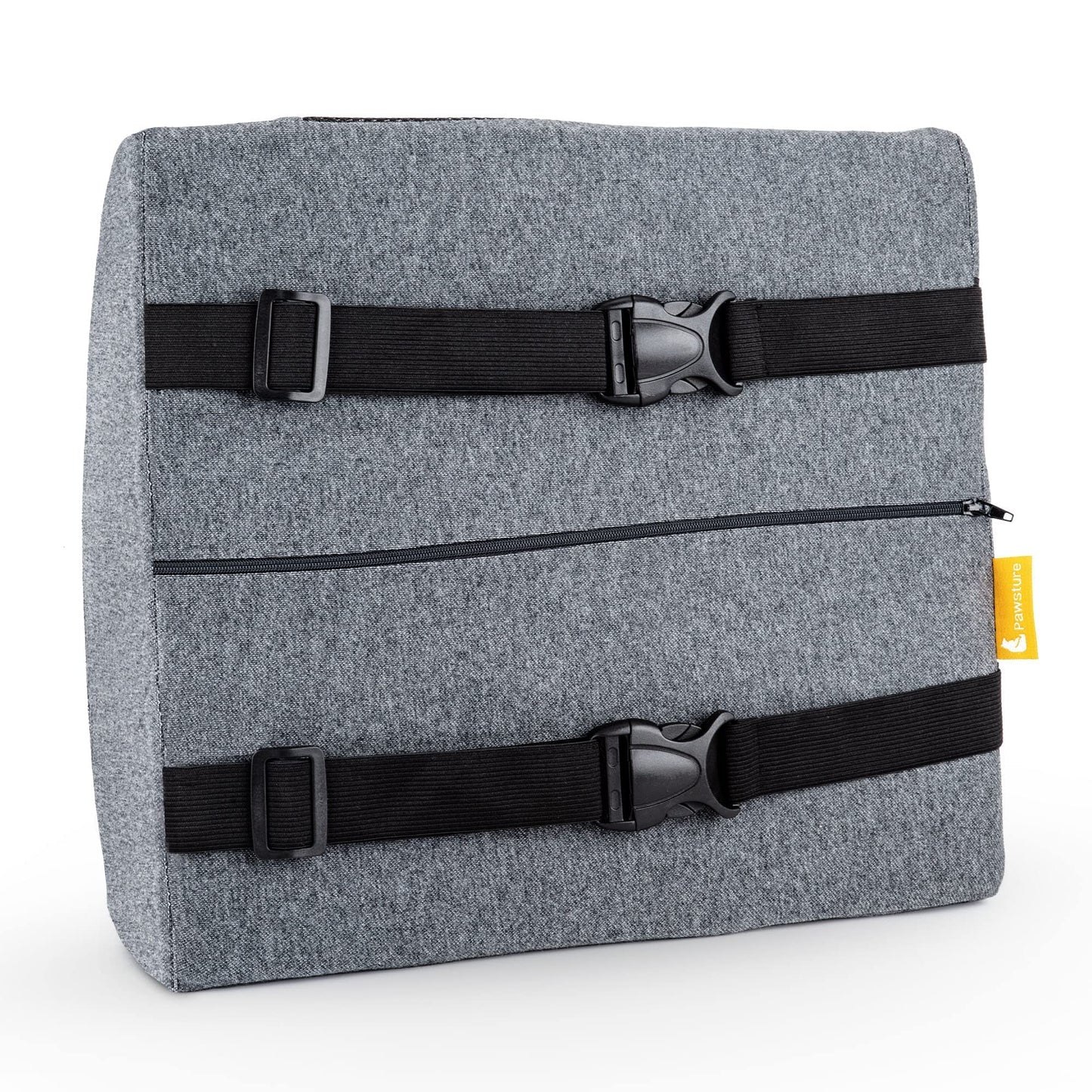 Premium Lumbar Support Pillow for Your Desk at Work, Home Office, and Gaming - Orthopedic, Ergonomic Memory Foam Lumbar Back Cushion (Gray)