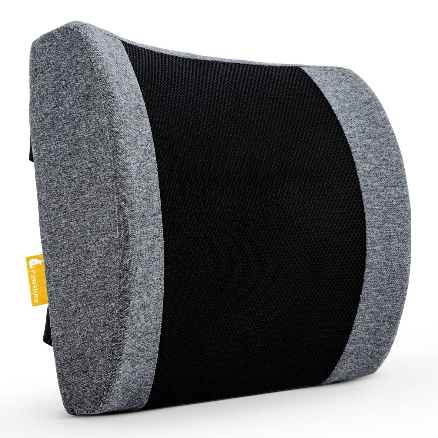 Premium Lumbar Support Pillow for Your Desk at Work, Home Office, and Gaming - Orthopedic, Ergonomic Memory Foam Lumbar Back Cushion (Gray)