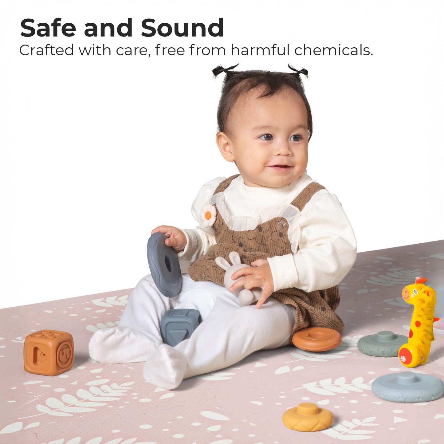 Non-Toxic Baby Play Mat - Soft EVA Foam Puzzle Mat with Interlocking Squares for Babies, Toddlers, and Kids - Ideal for Nursery, Gym, and Playroom