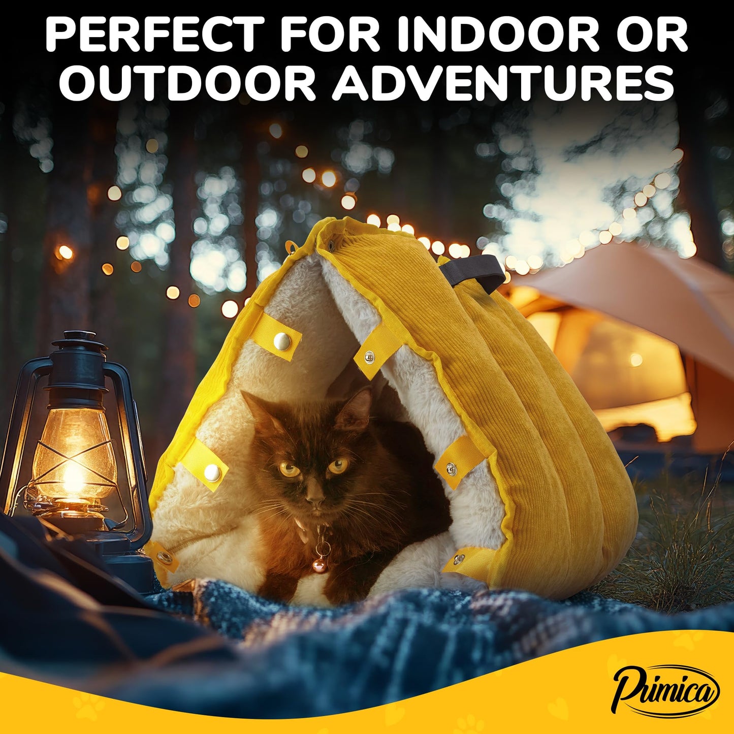 3-in-1 Cat Cave Bed with Covered Tent Design - Convertible Self-Warming Cat Nest Bed for Indoor Cats, Portable Cat Bag, and Open Mattress Option