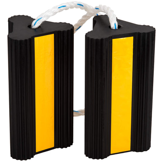 Jade Active Rubber Wheel Chock Pair - Car and RV Wheel Chocks - Long Connecting Rope - Heavy Duty RV Wheel Chocks for Travel Trailers, Cars, Boats, Trucks, Aircraft, RVs (1 Pair)