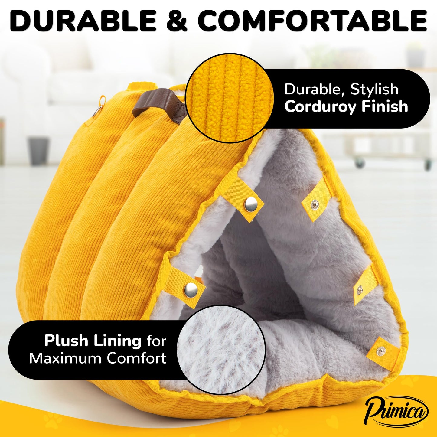 3-in-1 Cat Cave Bed with Covered Tent Design - Convertible Self-Warming Cat Nest Bed for Indoor Cats, Portable Cat Bag, and Open Mattress Option