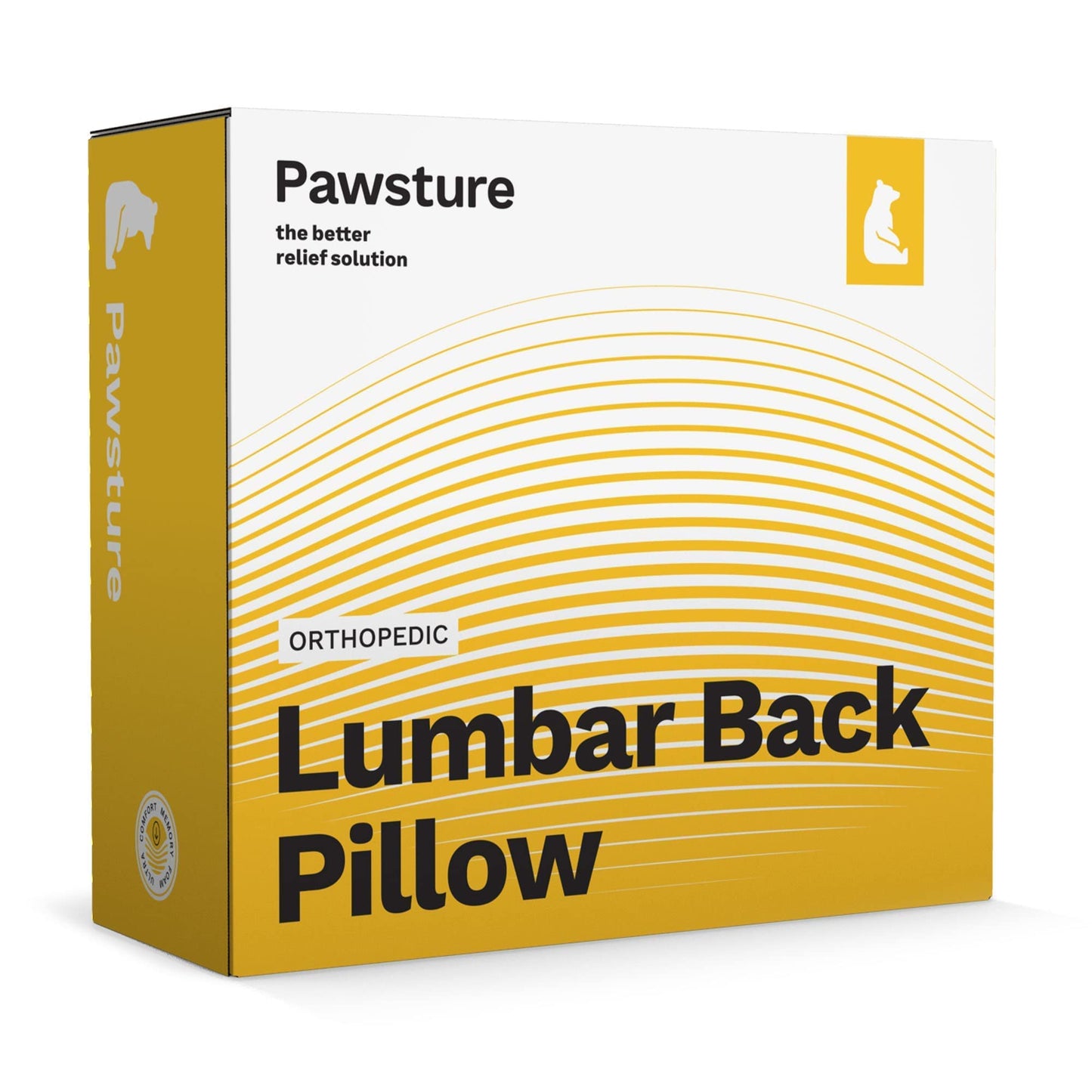Premium Lumbar Support Pillow for Your Desk at Work, Home Office, and Gaming - Orthopedic, Ergonomic Memory Foam Lumbar Back Cushion (Gray)