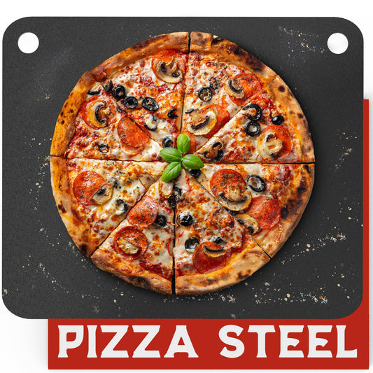 Primica Pizza Steel for Oven - Durable Steel as Alternative to Pizza Stone - High Quality Steel for BBQ Grill and Bakings